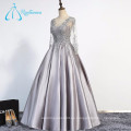 2017 Elegante Formal Sequined rebordear Crystal Lace Prom Dress